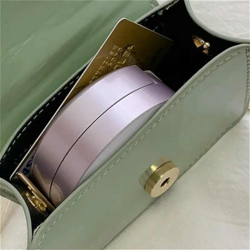 

Crossbody Bags Women Mini Patchwork 4-color Fashion PU Chic Single-shoulder Chains Strap Korean Style Summer Cute Female Fresh