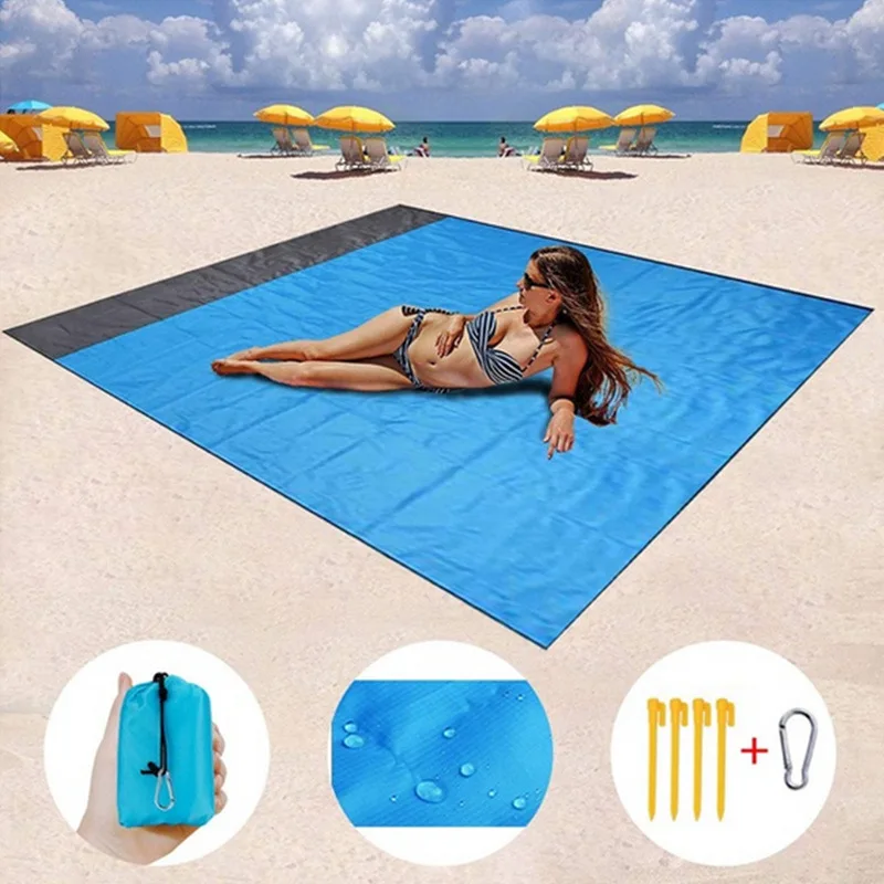 

Outdoor Portable Camping Mat Waterproof sandproof Lightweight beach blanketTent grounding mats Folding sleeping mattress