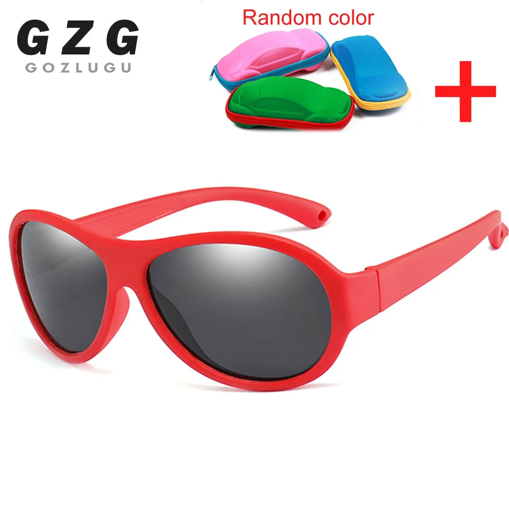 

Kids Polarized Sunglasses Children Oval Sun Glasses Girls Boys Silicone UV400 Child Mirror Baby Eyewear Gafas TR90 with box