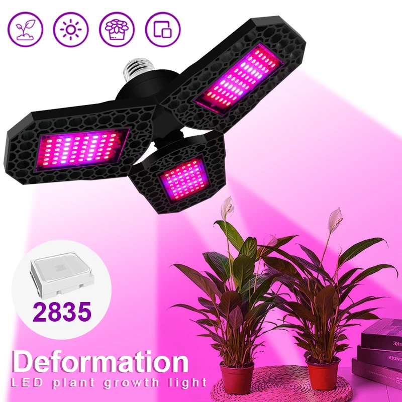 

LED Grow Lights Hydroponic Systems E27 LED Grow Plant Growth Lamp Indoor Planting Lights Panel 2835 Greenhouse Plant Growth Lamp