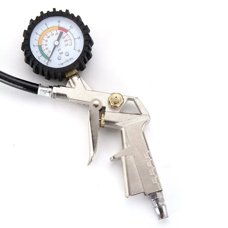 Профессиональный насос для накачки шин с манометром пневматический Давление