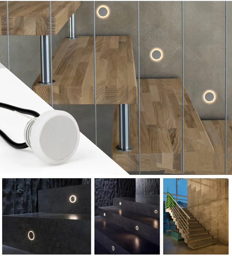 IP65 мини встраиваемый настенный светильник 12 в 1 Вт Светильник потолочный для