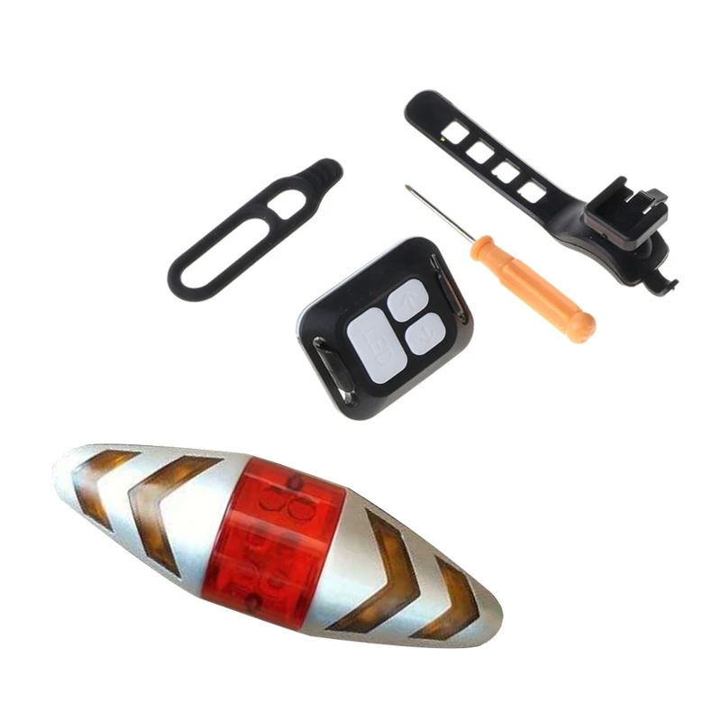 Прочная водонепроницаемая сигнальная лампа поворота для велосипеда, беспроводной пульт дистанционного управления, задний фонарь для горн...