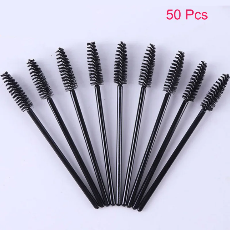 50 шт. одноразовые кисти для ресниц спиральные портативные бигуди бровей гребень