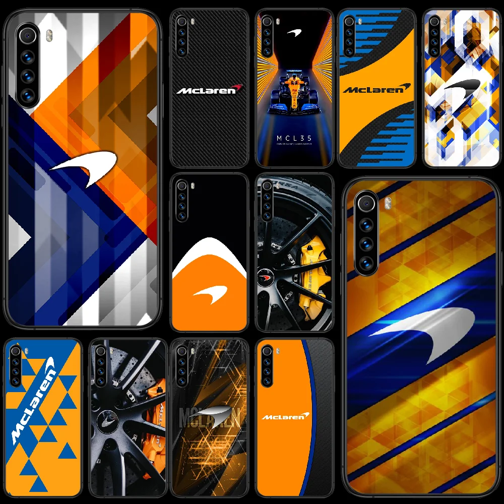 

Mclaren Sport Car Phone Case For XIAOMI Redmi Note 9 8 7 6 S A 10 A T S PRO K40 black Funda Soft Hoesjes Tpu Back 3D Bumper