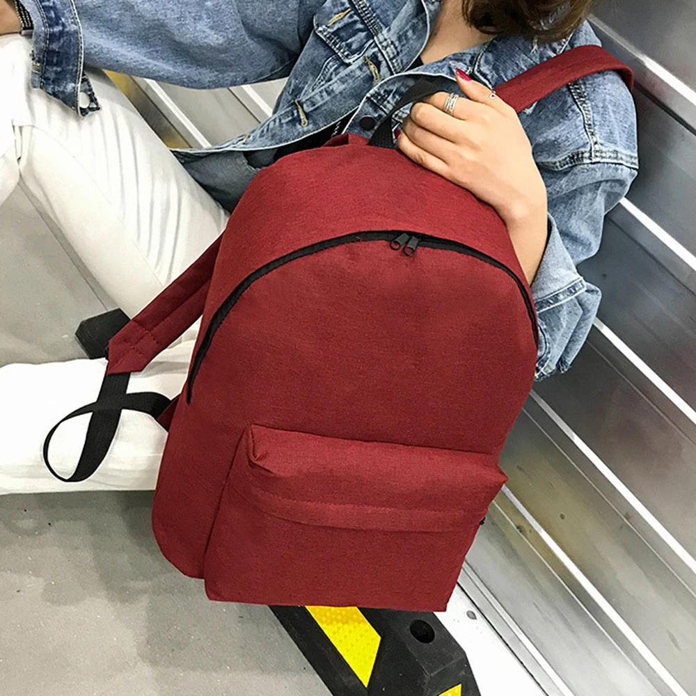 Мужской черный холщовый рюкзак для студентов школьный подростков повседневный