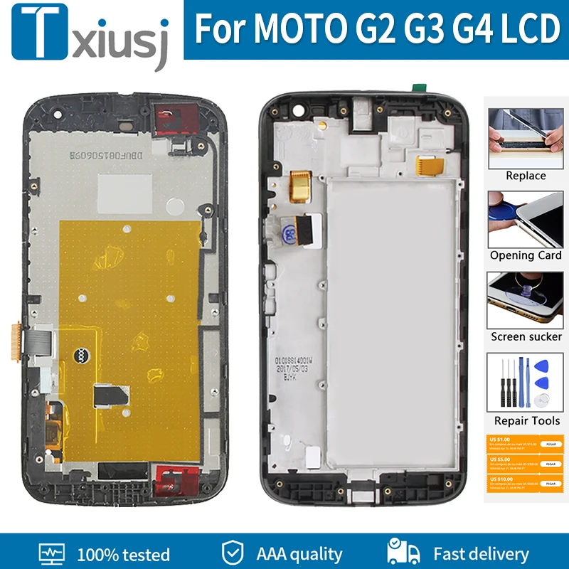 

Оригинальный ЖК-дисплей для Motorola MOTO G2 G3 G4 ЖК-дисплей сенсорный экран дигитайзер в сборе запасные бесплатные инструменты для MOTO G4 G3 G2 ЖК-диспл...