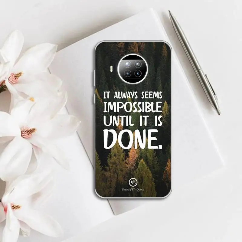 

Word phrase inspirational Phone Case Transparent for Xiaomi mi note 10 8 9 t HUAWEI p30 40 11 Samsung S 8 9 10 20 pro lite