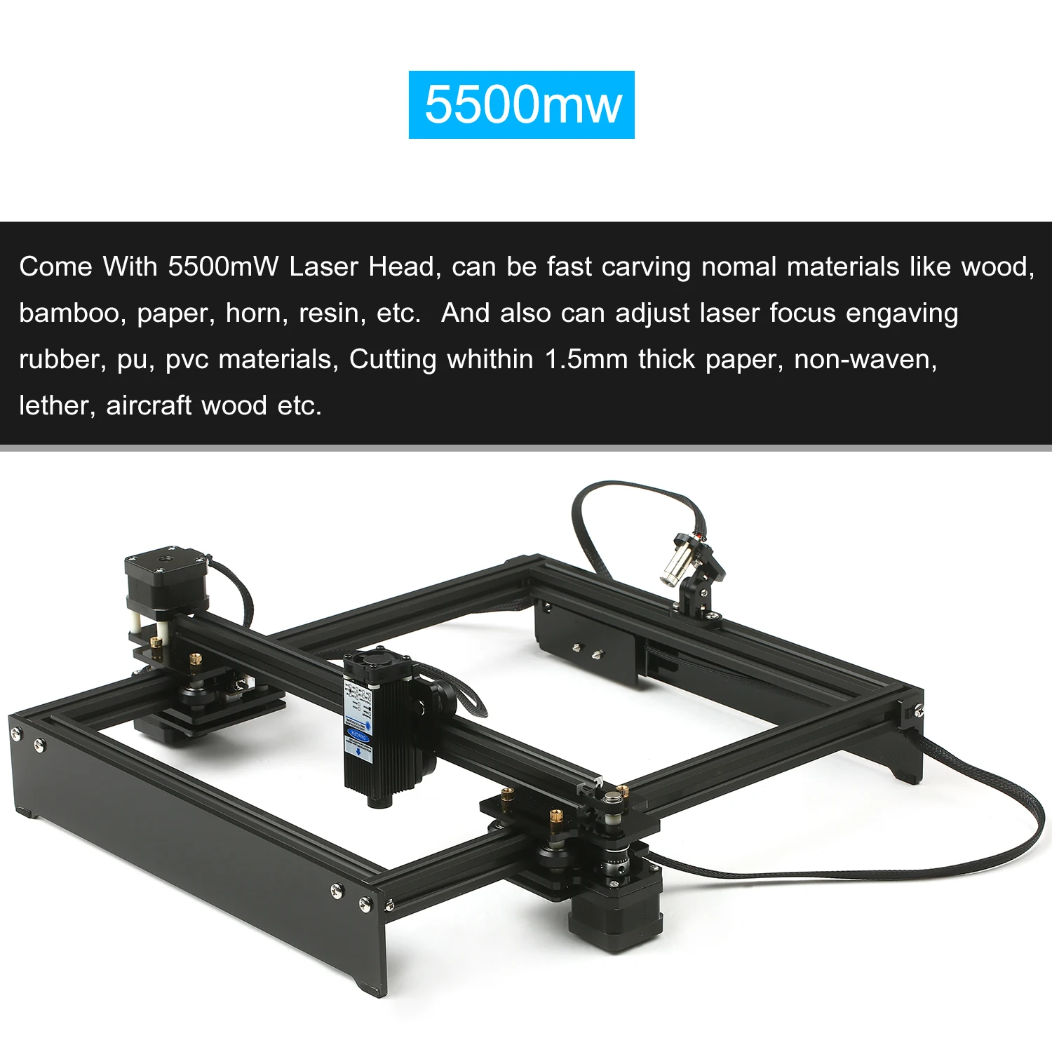 

Laser Engraving Machine Off-Line Control Desktop DIY Laser Engraver Cutter Engraving of Stainless Steel and Oxidized Metal