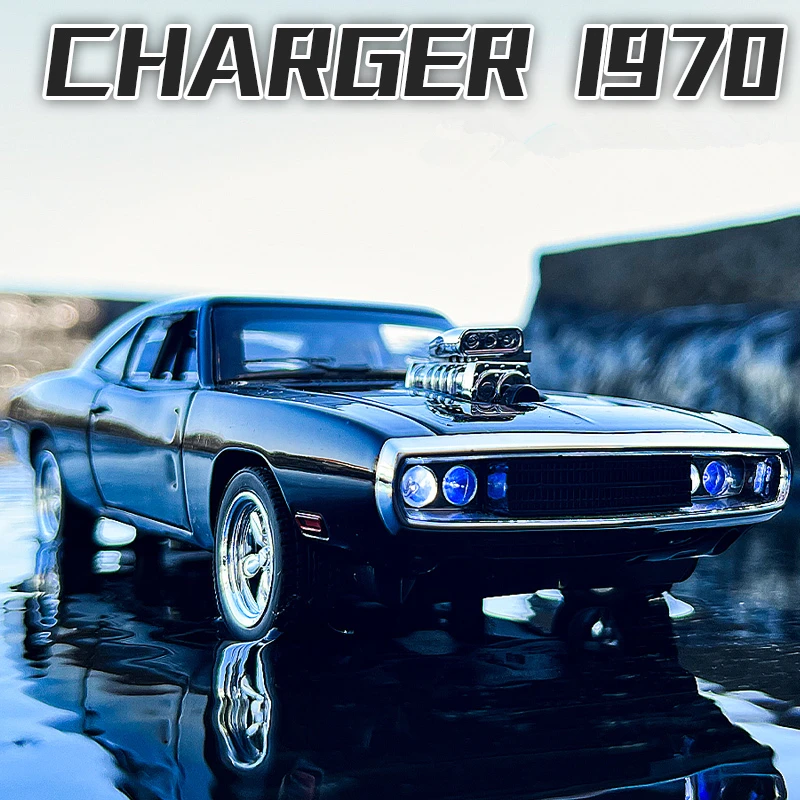 

1:32 Dodge Charger Alloy Musle Car Model Diecasts Metal Toy Vehicles Sports Car Model Simulation Sound Light Childrens Toy Gift