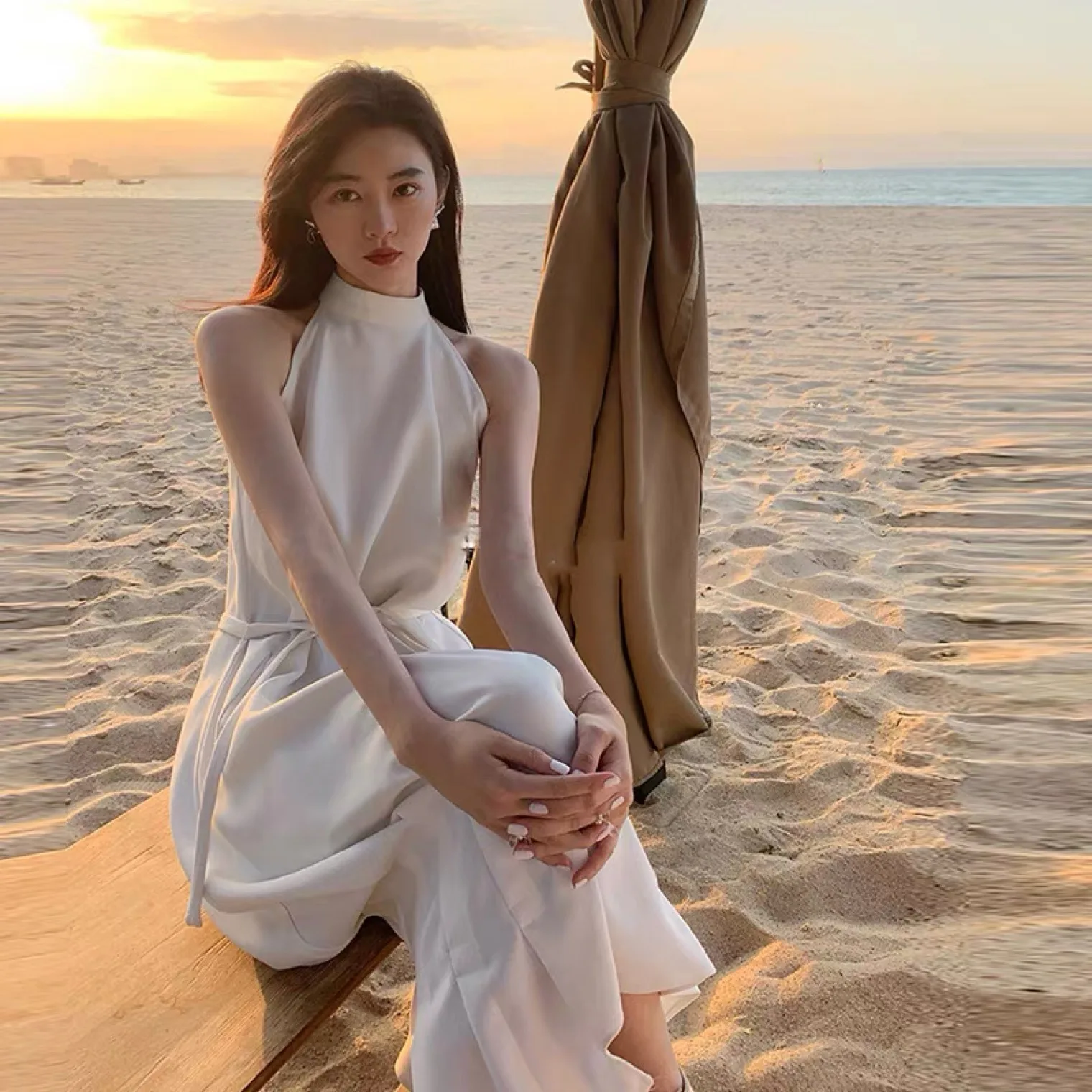 

2021 Plus Size Summer Shirt Dress Evening Female Vintage Dress Party Oversize Sleeveless Beach Women Dresses Robe Vestido Prom