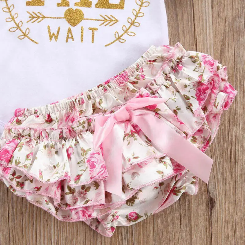 

Pudcoco Baby Girls Clothes Sets Short Sleeve Bodysuit Tops Floral Shorts Headband 3Pcs Cotton Summer Infant Outfits 0-2Y