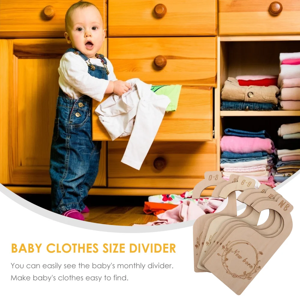 

7Pcs Baby Closet Dividers Durable Baby Clothes Organizers Wardrobe Dividers