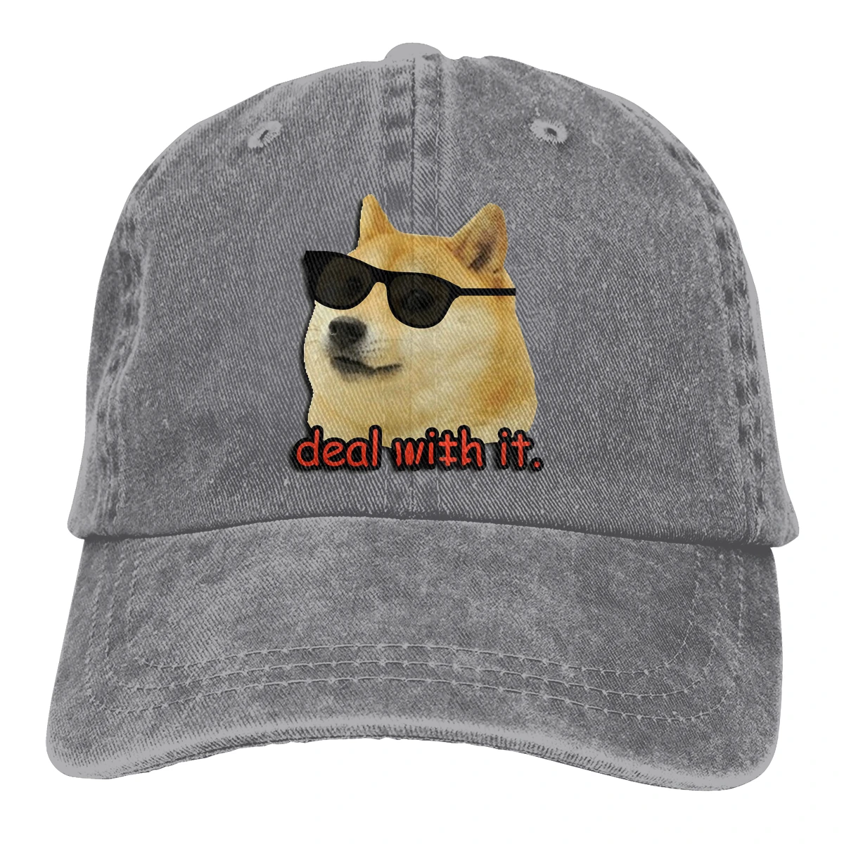 

Doge Deal With It Dog Meme The Baseball Cap Peaked capt Sport Unisex Outdoor Custom Dogecoin Funny Bitcoin Cap