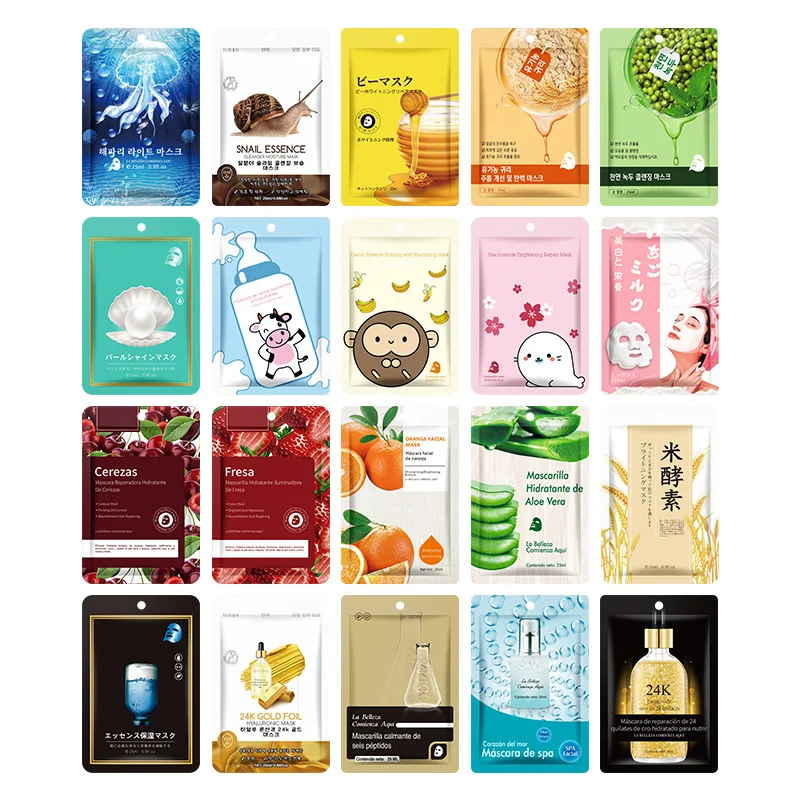 

YOUNGCOME 3pcs/lot Pure Natural Essence Mask Whitening Moisturizing Hyaluronic Acid Oil Control Shrinking Pores Face Skin Care