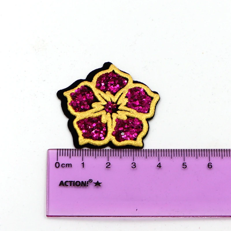 Патчи с блестками и лепестками 10 шт./лот наклейки для пришивания помощью утюга