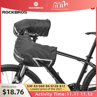 rockbros bar mitts snowmobileatvdirt bike mitts cycling thermal fleece lining mtb handlebar windproof winter gloves mittens