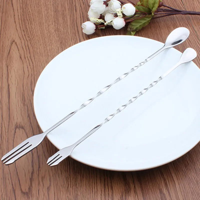 

Stainless steel mixing stick, beating stick, double head bar spoon, cocktail mixing stick, long bar spoon, stirring stick