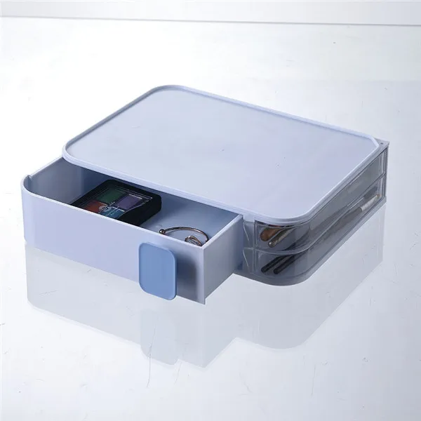 Makeup Organizer H MSJO органайзер для макияжа ящик для хранения пластиковый ящик для рабочего стола/ванной комнаты/офиса макияж кисти ювелирные изделия Организация хранения коробки - Цвет: Makeup Organizer H
