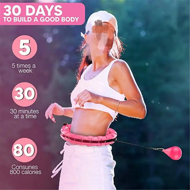

12/15/18/21/24 Detachable Knots Sport Hoop Yoga Waist Abdominal Smart Training Ring Belly Home/Gym Fitness Sport Hoops Circle