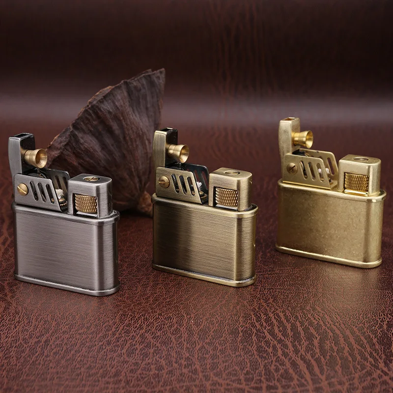 

Zorro Metal Windproof Kerosene Vintage Cigarette Lighter Brass Rolling Tray Wheel Kerosene Lighter Smoking Accessories for Weed
