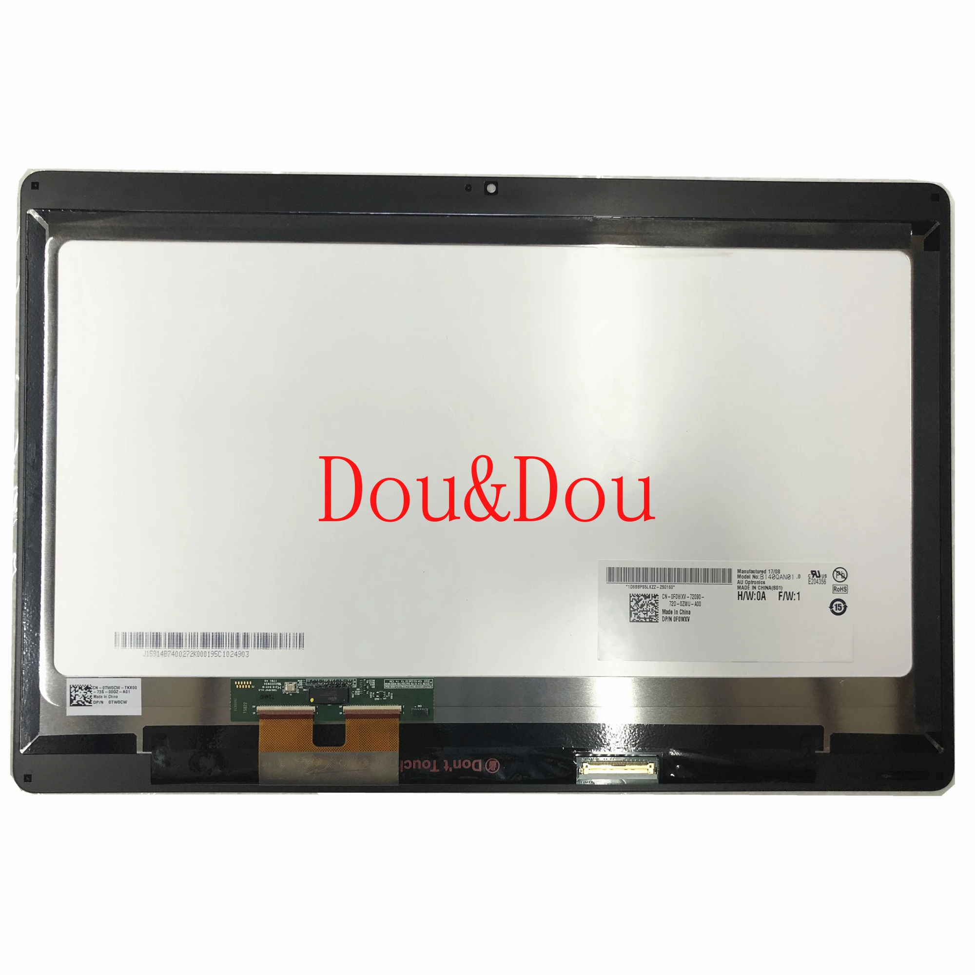 

B140QAN01.0 14.0'' inch Laptop LCD Screen Matrix Touch Digitizer Assembly for Dell Latitude E7470 No-Frame 2560*1440 DP/N:0F0WXV