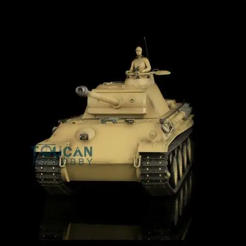 Heng длинный 1/16 желтый 6 0 пластиковая немецкая пантера G RTR RC Танк 3879 360 револьвер