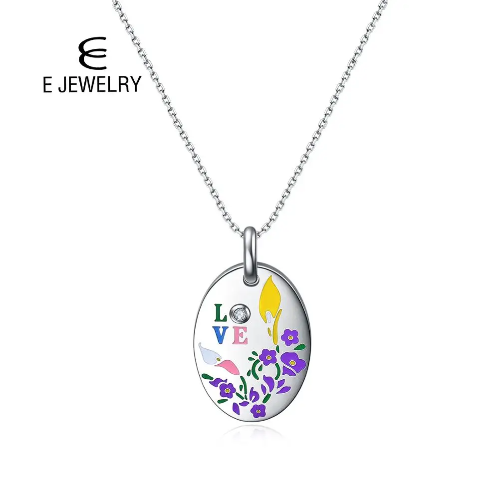 Овальное/Круглое ожерелье с подвеской из нержавеющей стали 316 узором в виде