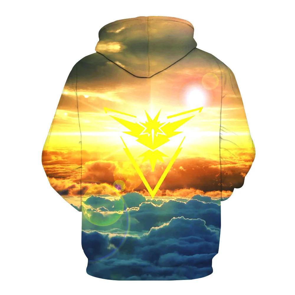 

CNUUIKOOEK Sweatshirts Men's 3D Cloud Sun Printed Hooded Pocket Pullover Hoody Fashion Hooded Men's Hoodies