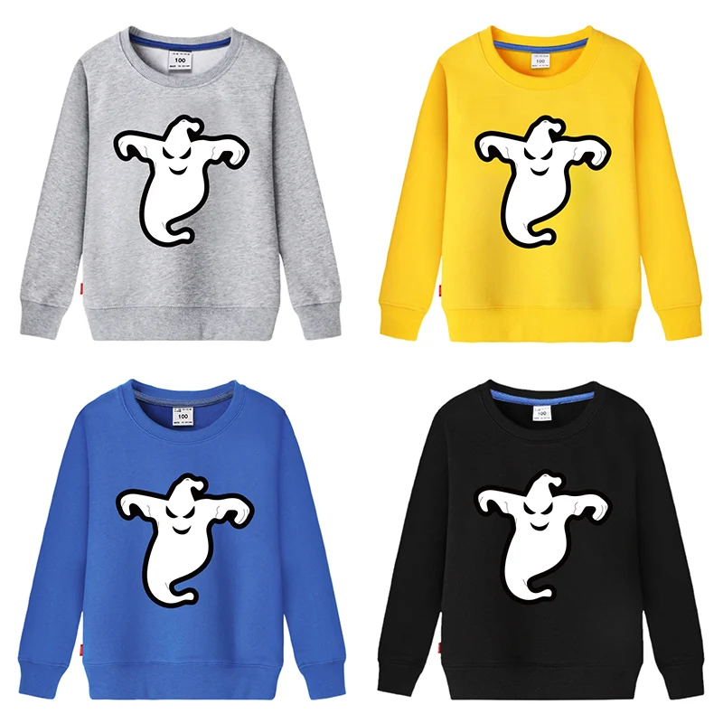 

Kids Sweater Halloween Gifts Print Ghost Spring Summer Boys Girls Fashion Sweatshirts Baby Child Tops Outwear Clothes Clothing