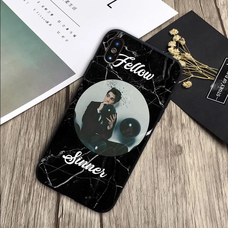 Для X XR XS Max для iPhone 6 6plus 7 8 plus 5 5S SE Brendon Urie Panic at Disco Cover мягкий силиконовый черный чехол для телефона - Цвет: H19071707-07.jpg