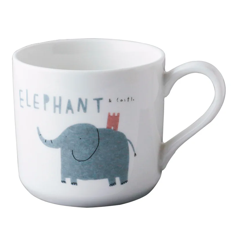 

JOUDOO керамическая кружка кофейная чашка с деревянной крышкой офисная мультяшная чашка для воды креативная кружка с животными в скандинавск...