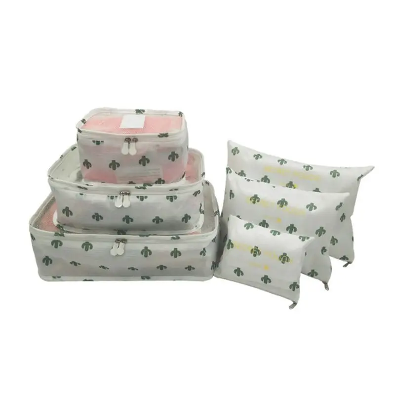 

6Pcs/Set Travel Storage Bag Waterproof Clothes Packing Cube Luggage Organizer Set M2EB