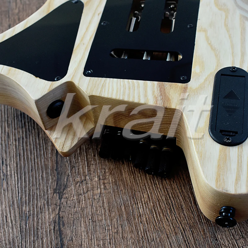 Krait fanned fret безголовая гитара тремоло 6 струнная электрогитара strandberg Пламя клен ясень дерево 5 шт. шеи