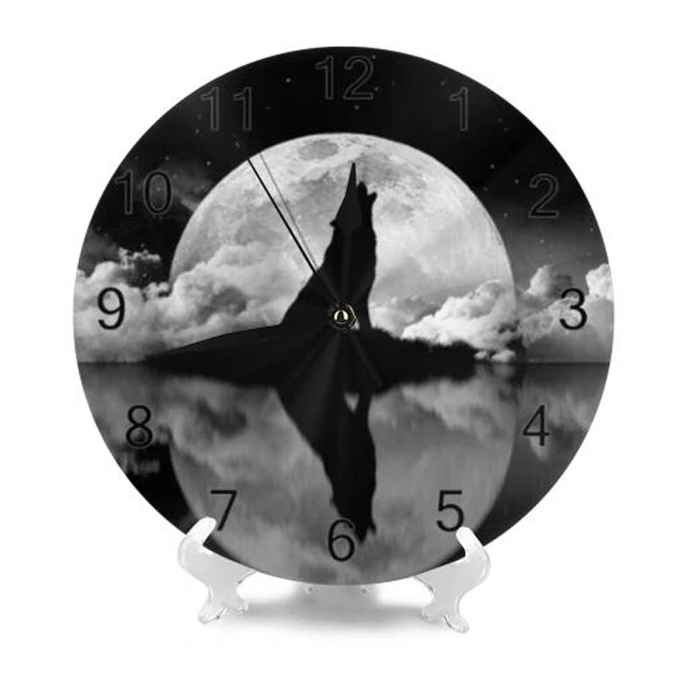 Настенные часы Wolf 10nch, цифровой циферблат с цифрами, без тикания, на батарейках, для кухни, гостиной, спальни