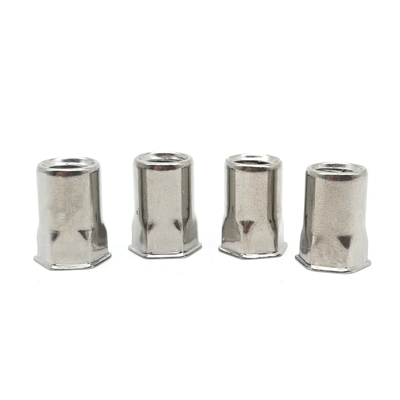 Оптовая SUS304 уменьшенная головка заклепочная гайка с шестигранной головкой из