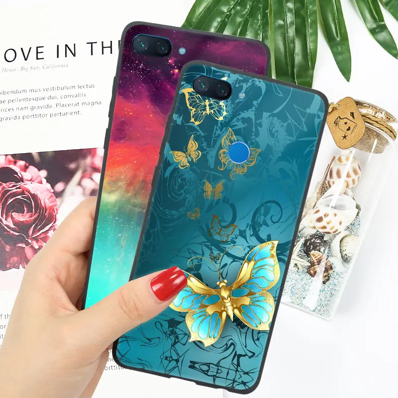 Черный чехол для Xiaomi mi 8 Lite A3 A2 Lite mi 9 SE 9T Pro Чехол-бампер Яркий глянцевый чехол из поликарбоната+ ТПУ