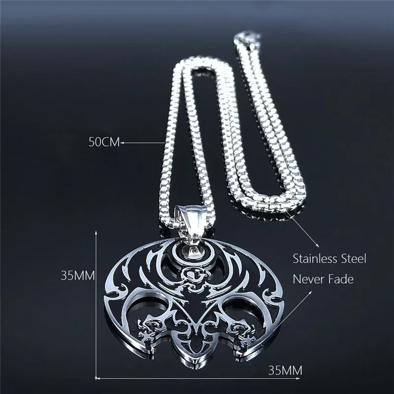 

Viking Flying Eagle Stainless Steel Chain Necklaces for Women/Men Silver Color Pendant Necklace Jewelry collier homme N4078S02