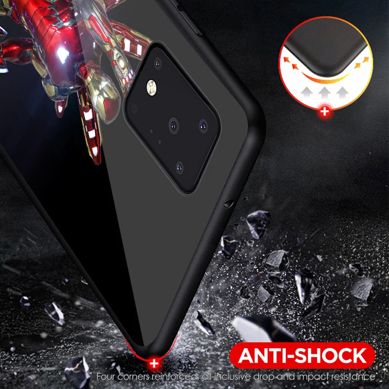 

Hot Marvel Iron Man For Samsung Note 20 10 8 9 M02 M31 S M60S M40 M30 M21 M20 M10 S Ultra Pro Plus Black Phone Case