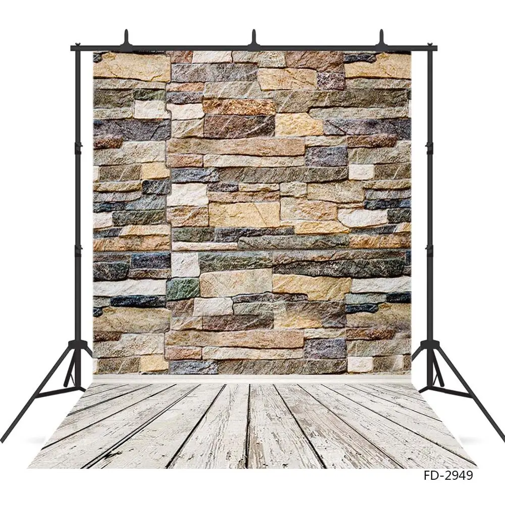Кирпичная стена деревянный пол виниловый фон для фотографии фотостудия детей