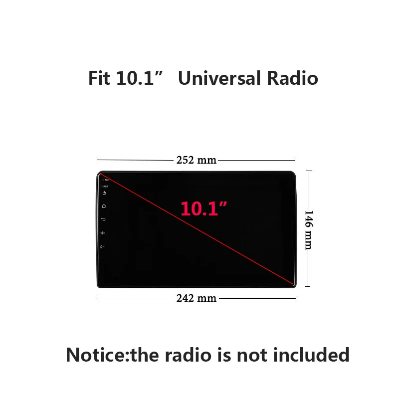 2 Din Car Radio Dashboard Fascia for Mitsubishi Outlande 2015+(Left Wheel) Stereo Panel Mounting Bezel Faceplate Holder | Автомобили и