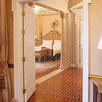 interior decor luxury crystal curtain round glass beads string door curtain window room divider home decoration cortinas