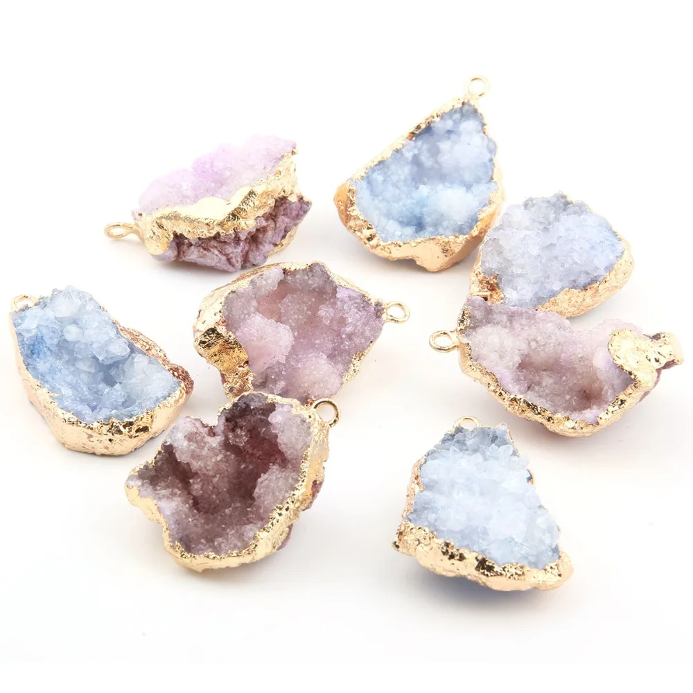 Природный камень кварц неправильной формы Подвески Кристалл кластер