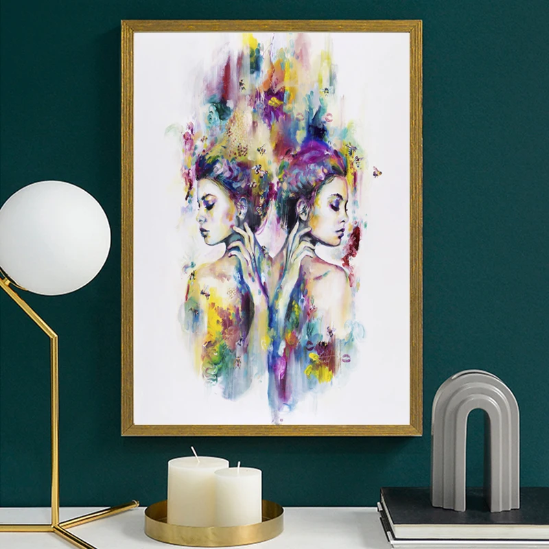 Рельефное искусство для девочек и женщин абстрактные Акварельные картины на