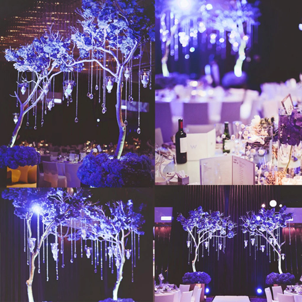 

14mm Wedding Decoration Crystals Acrylic Octagonal Beads String Prisms Garland Chandelier Hanging Curtain for Home Party