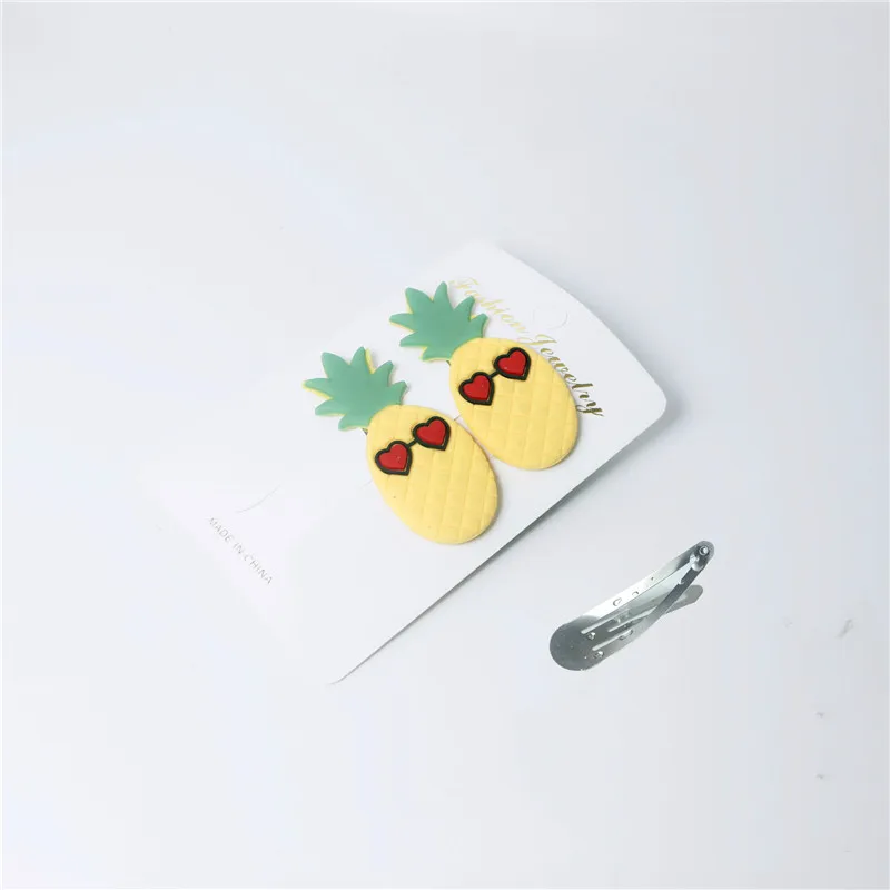 Мультяшные фрукты зажимы для волос детские заколки невидимки аксессуары девочек
