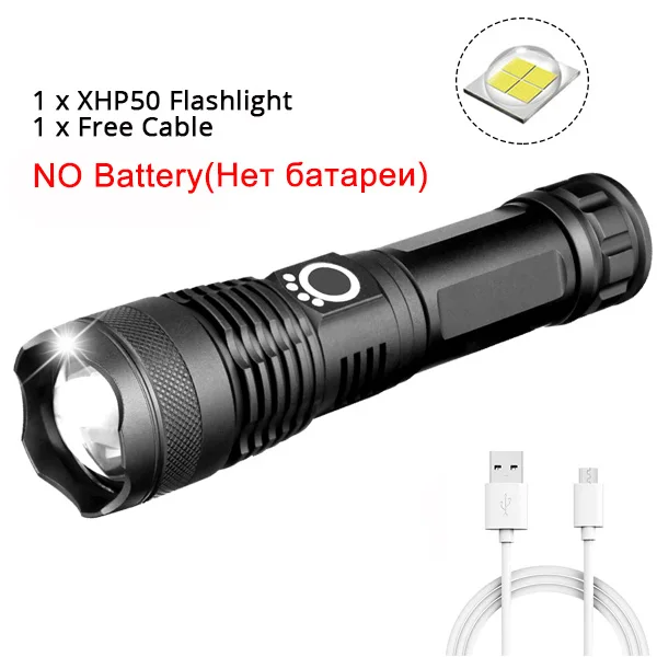 Package A Сверхмощный светодиодный фонарь XHP70.2 Xlamp XHP50, яркий USB фонарь с зумом, 18650, 26650, перезаряжаемый охотничий фонарь, 5 режимов - Испускаемый цвет: Package A