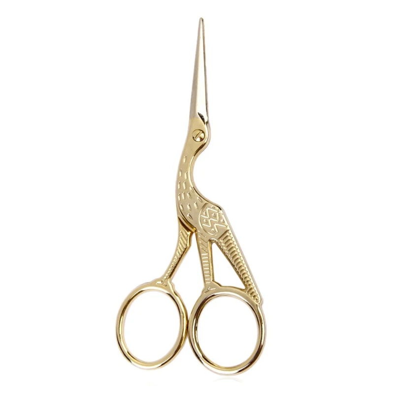 

Retro crane sewing scissors 11.5 cm Golden
