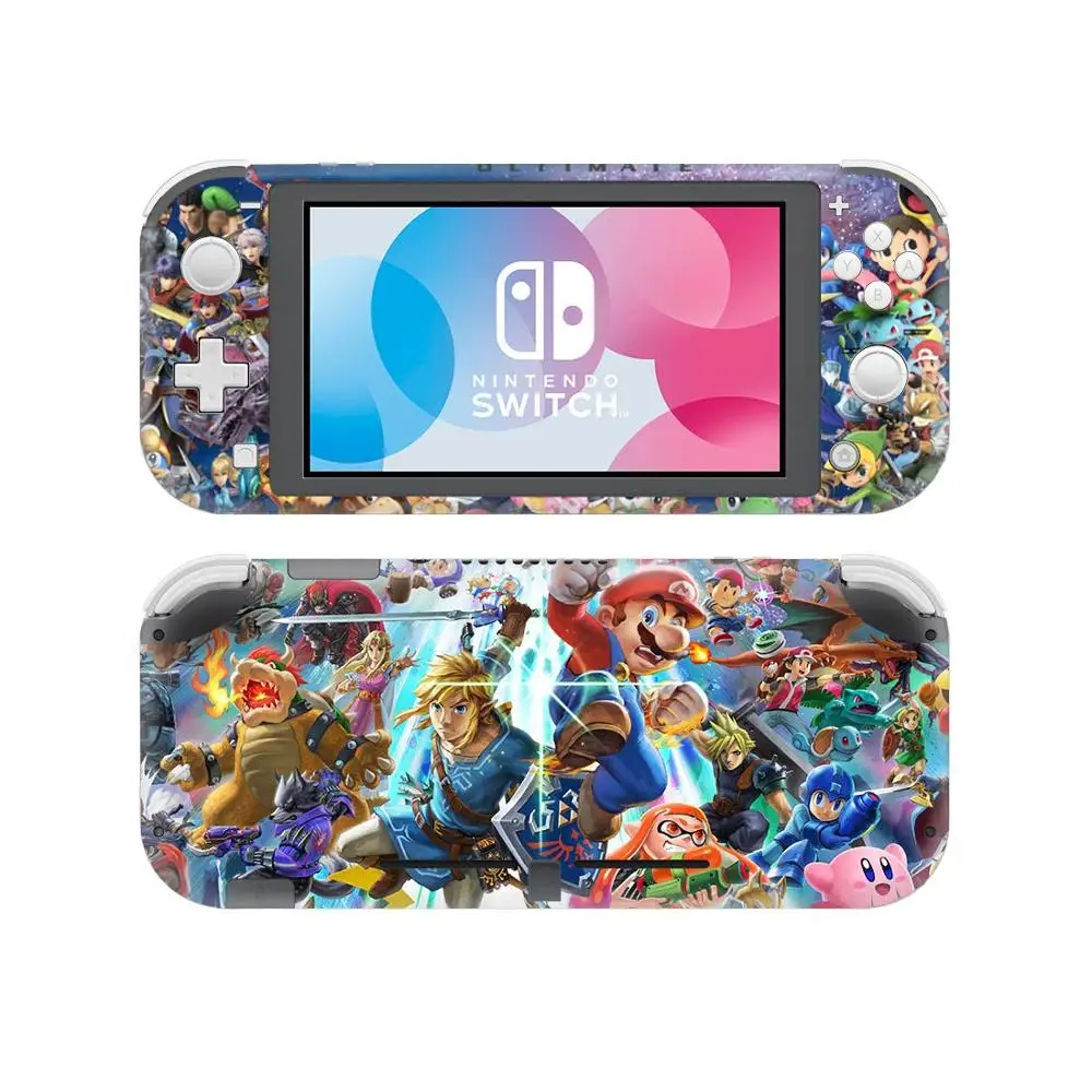 Супер Smash Bros наклейка на кожу для Nintendo Switch Lite консоль и контроллер протектор Joy-con
