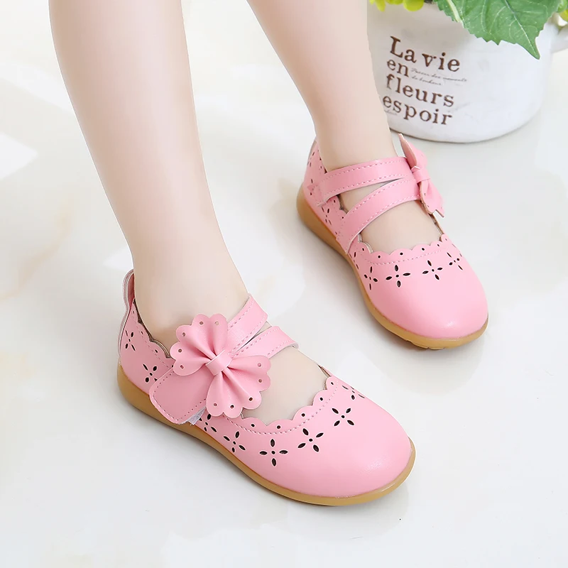 SLYXSH/туфли из искусственной кожи для маленьких девочек Белые розовые блестящие